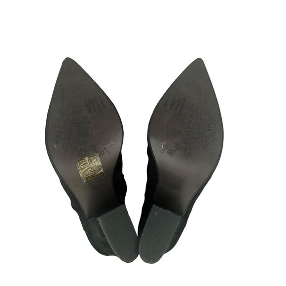 Mi.iM Black Kendell Vegan Suede V-Cut Pointed Toe Ankle Boots Booties Size 8.5 - Picture 8 of 9